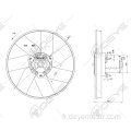 Nouveau ventilateur de refroidissement par radiateur de voiture d&#39;arrivée pour VW